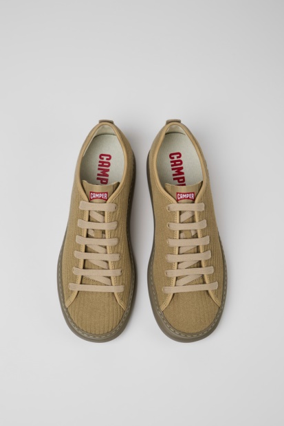 Camper Design Runner Beige Skinn Og Nubuck Joggesko For Menn