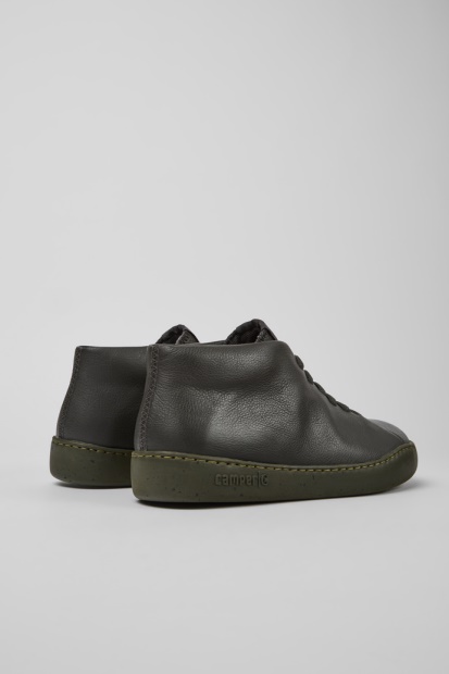 Peu Touring Grå Skinn Joggesko For Herre Bobil Nyankomne