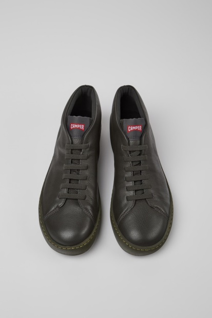 Peu Touring Grå Skinn Joggesko For Herre Bobil Nyankomne