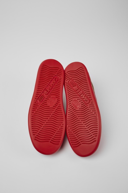 Runner Brune Og Røde Skinn Joggesko For Herre Bobil Nyankomne