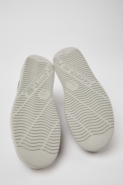 Camper Runner K21 Grønt Og Hvitt Skinn Og Semsket Sneakers Nykommere