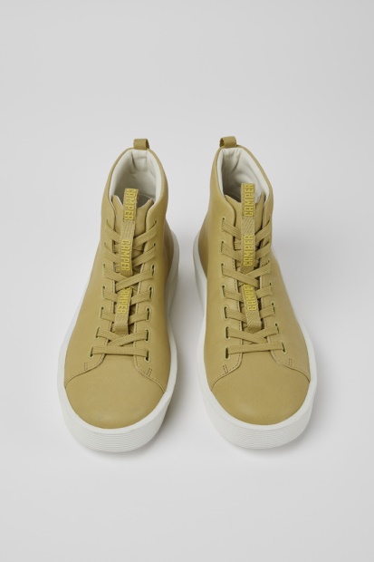 Courb Beige Ankelstøvletter I Skinn For Menn Bobil Nyankomne