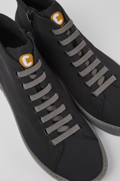 Peu Touring Svarte Ankelstøvletter I Tekstil For Menn Bobil Nykommere