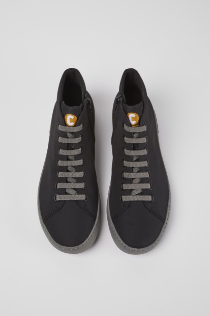 Peu Touring Svarte Ankelstøvletter I Tekstil For Menn Bobil Nykommere