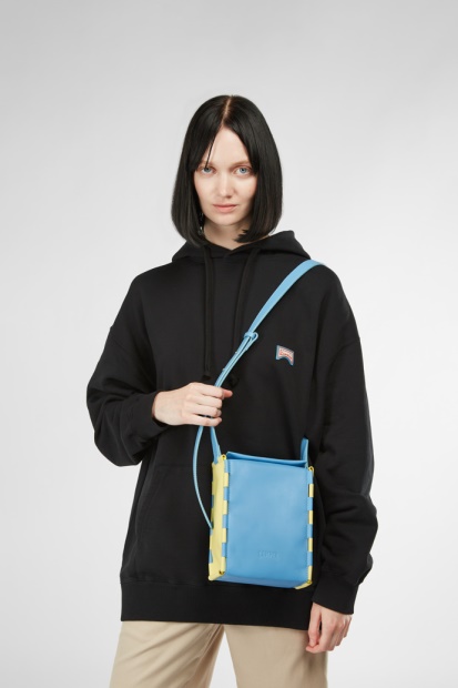 Eksklusiv Campingvesker Blå Og Gul Crossbody-veske