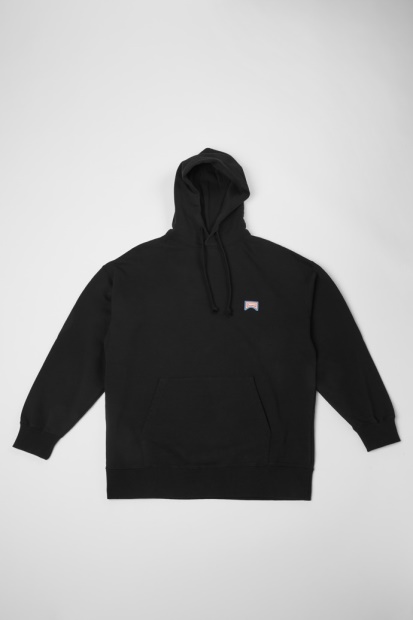 Hettegenser Svart Og Oransje Trykt Unisex Hettegenser Camper Nye Ankomster