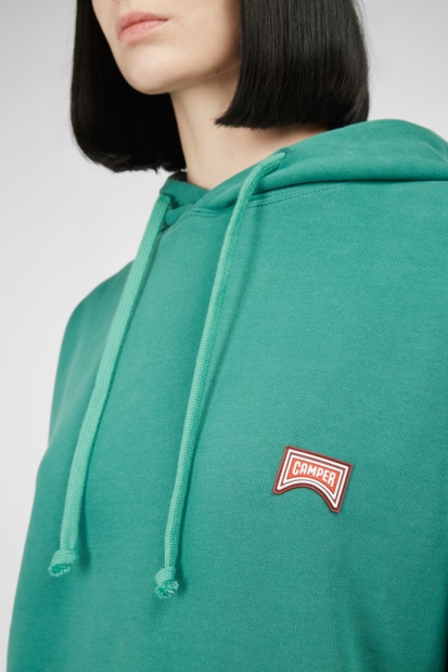 Design Hettegenser Grønn Og Hvit Trykt Unisex Hettegenser Camper