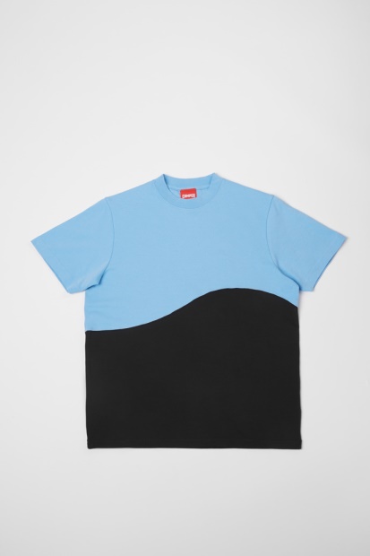 Camper Design T-skjorte Blå Og Svart Unisex T-skjorte