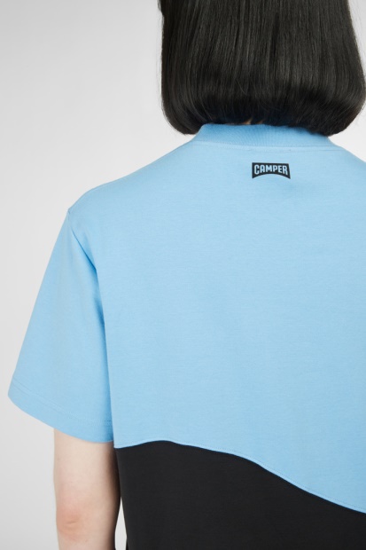 Camper Design T-skjorte Blå Og Svart Unisex T-skjorte