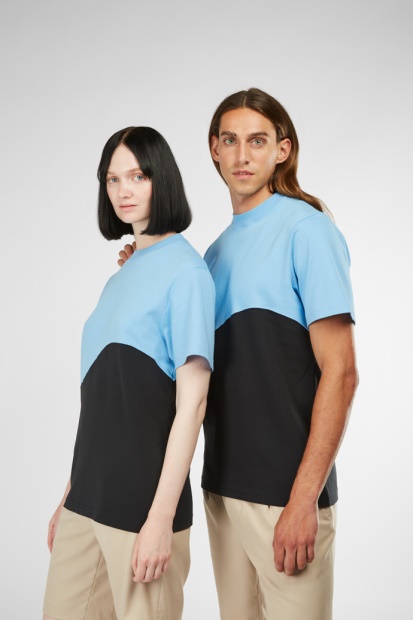 Camper Design T-skjorte Blå Og Svart Unisex T-skjorte