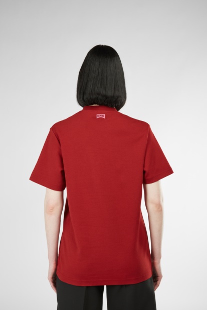 Design T-skjorte Burgunder Og Rosa Trykt Unisex T-skjorte Campingvogn