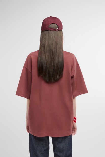 T-skjorte Burgunder T-skjorte Med Bobillogo