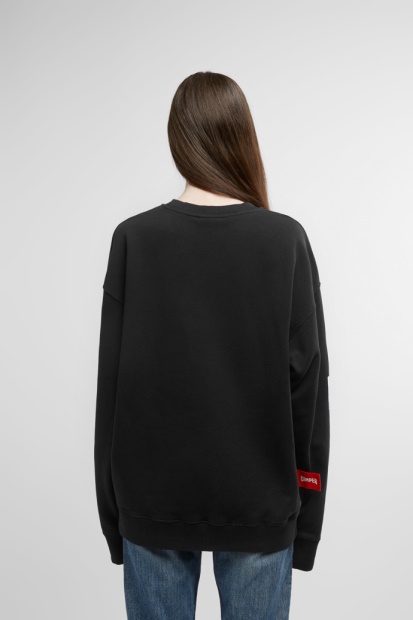 Genser Svart Genser Med Eseltrykk Bobil Nykommere