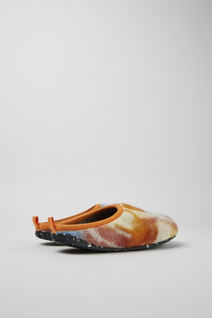 Wabi Oransje Og Blå Resirkulerte Ulltøfler For Menn Eksklusiv Bobil