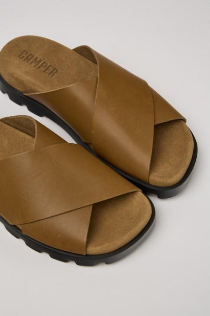 Eksklusiv Camper Brutus Sandal Brune Skinnsandaler For Kvinner
