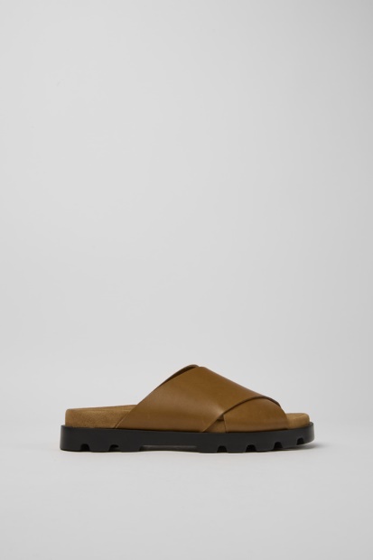 Eksklusiv Camper Brutus Sandal Brune Skinnsandaler For Kvinner