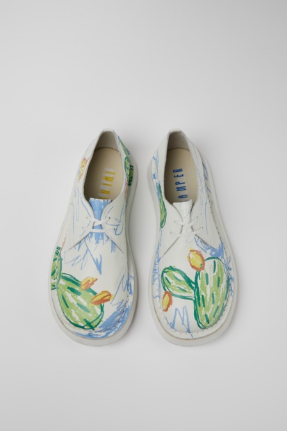 Tvillinger Hvite Trykkte Skinnsko For Kvinner Eksklusiv Campingvogn