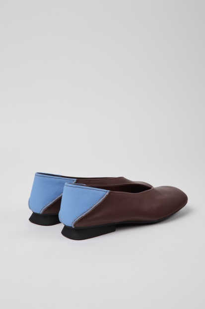 Casi Myra Burgunder Og Blå Ballerina Leiligheter For Kvinner Bobil Nyankomne