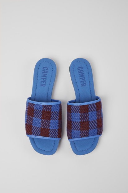 Camper Casi Myra Blå Og Burgunder Sandaler For Kvinner Nyankomne