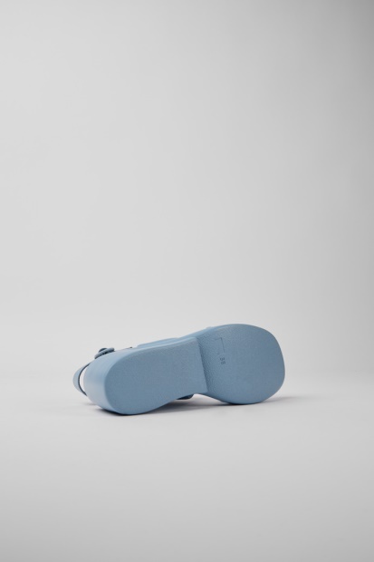 Camper Kaah Blå Skinnsandaler For Kvinner Nyankomne