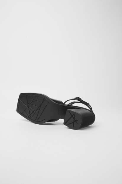 Camper Karole Svart Skinn T-bar Sko For Kvinner Nyankomne