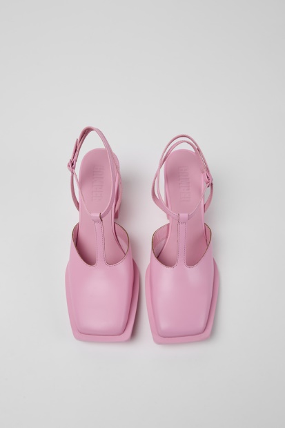 Eksklusiv Campingvogn Karole Rosa Skinn T-bar Sko For Kvinner