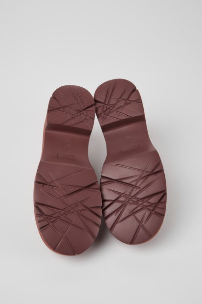 Eksklusiv Camper Milah Burgunder Loafers I Skinn For Kvinner