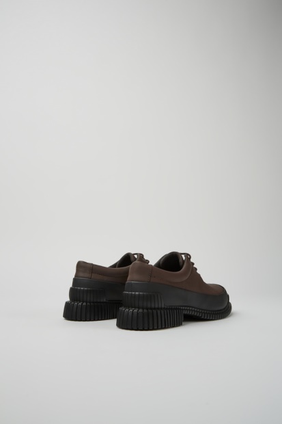 Pix Brune Og Svarte Snøresko I Skinn For Nye Bobiler For Kvinner