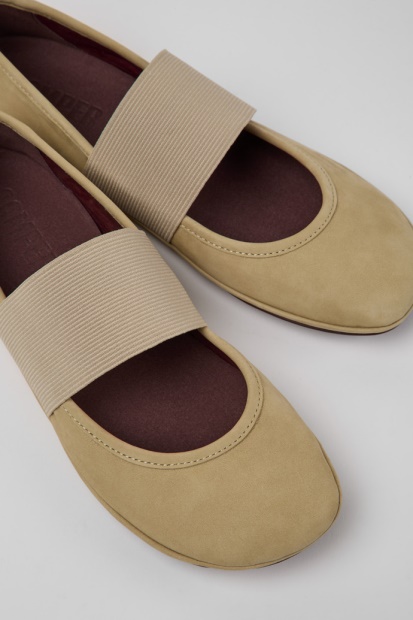 Camper Design Høyre Beige Nubuck Sko For Kvinner