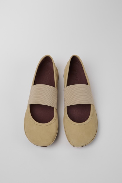 Camper Design Høyre Beige Nubuck Sko For Kvinner