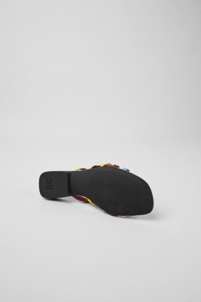 Design Tvillinger Flerfargede Skinnsandaler For Kvinnelige Campingvogner