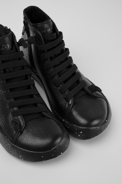 Camper Design Peu Stadion Svarte Ankelstøvletter I Skinn For Kvinner