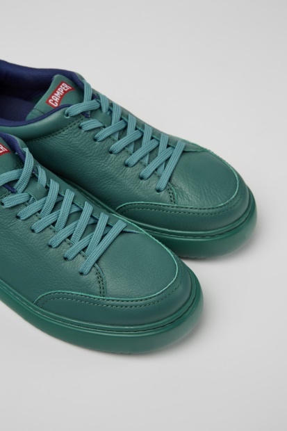 Camper Design Runner K21 Grønne Skinnsneakers For Kvinner