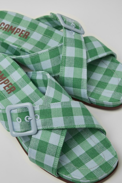 Design Atonik Blå Og Grønne Sandaler For Kvinnelige Campingvogner