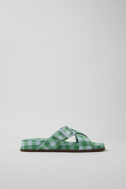 Design Atonik Blå Og Grønne Sandaler For Kvinnelige Campingvogner