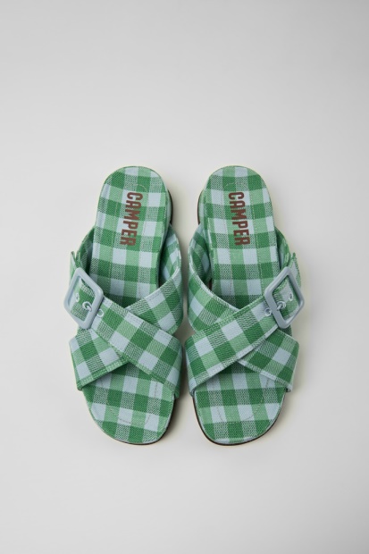 Design Atonik Blå Og Grønne Sandaler For Kvinnelige Campingvogner