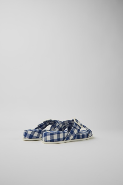 Atonik Blå Og Hvite Sandaler For Kvinner Bobil Nyankomne