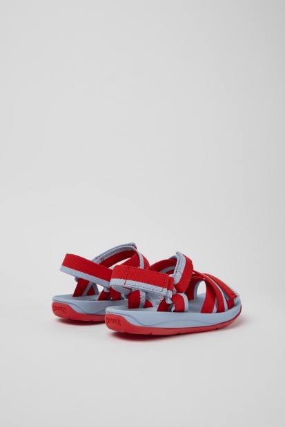 Match Røde Og Blå Resirkulerte Kjæledyrsandaler For Eksklusiv Bobil For Kvinner