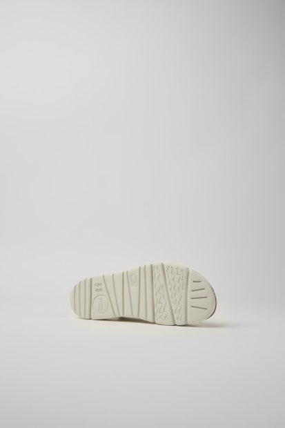 Camper Oruga Hvitt Skinn Og Resirkulerte Kjæledyrsandaler For Nye Kvinner