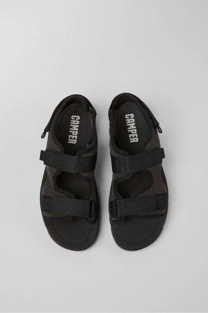 Design Oruga Svarte Og Grå Sandaler For Kvinnelige Campingvogner