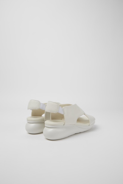 Design Ballongsandaler I Hvitt Skinn For Damecamper