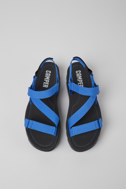 Design Oruga Up Blå Resirkulerte Kjæledyrsandaler For Kvinnelige Campingvogner