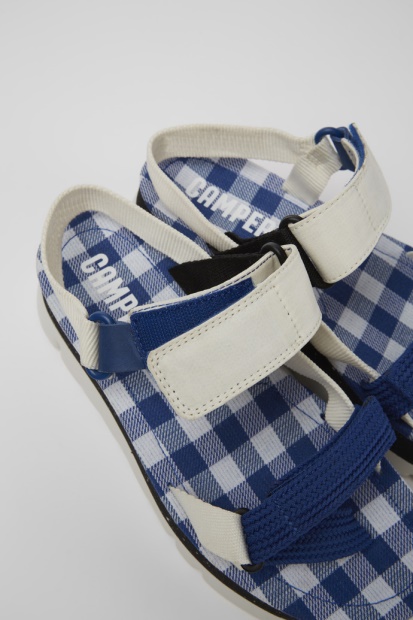 Design Oruga Opp Hvite Blå Og Svarte Sandaler For Kvinnelige Campingvogner