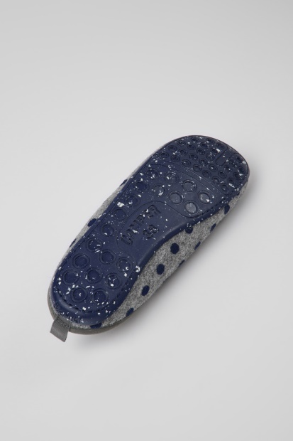 Camper Design Wabi Grå Og Blå Ulltøfler For Kvinner