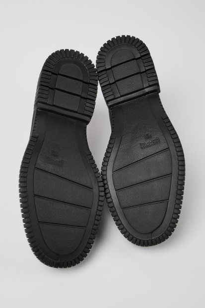 Pix Grå Og Sorte Snøresko I Skinn For Nykommere Bobiler For Menn