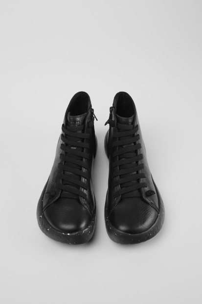 Peu Stadion Svarte Ankelstøvletter I Skinn For Menn Bobil Nykommere