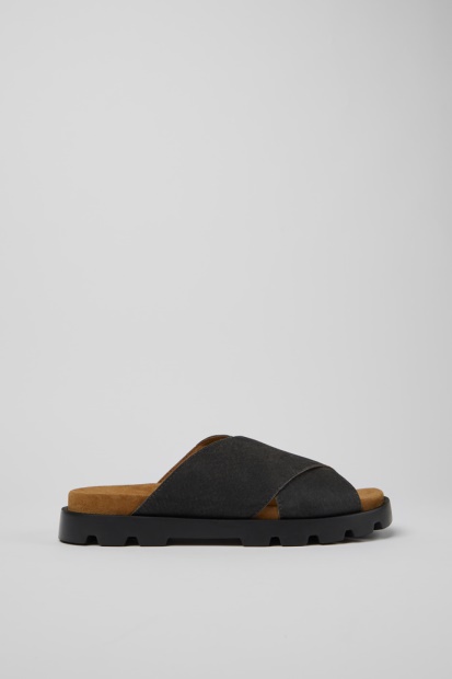Camper Brutus Sandal Svarte Herresandaler Nyinnkomne