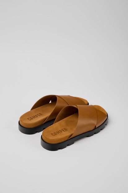 Camper Brutus Sandal Brune Skinnsandaler For Menn Nyankomne