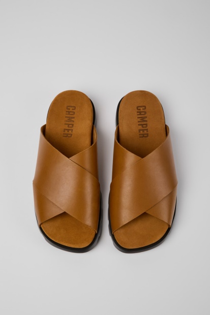 Camper Brutus Sandal Brune Skinnsandaler For Menn Nyankomne