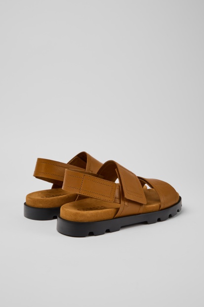Brutus Sandal Brune Skinnsandaler For Menn Eksklusiv Campingvogn